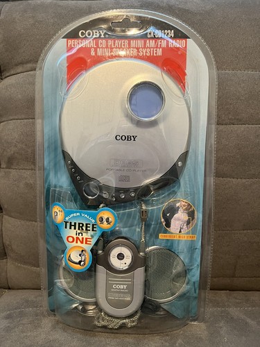 Coby Personal CD Player w/ AM/FM & Mini Speaker System (CX-CD1234)
