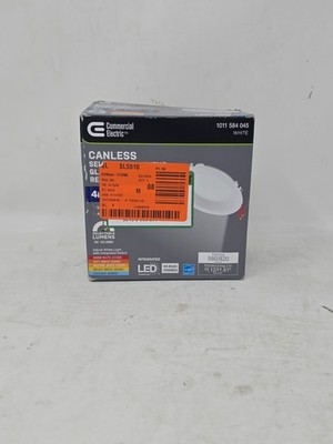 Commercial Electric Canless Seiling Spot Light - Selectable Lumens White 4 in
