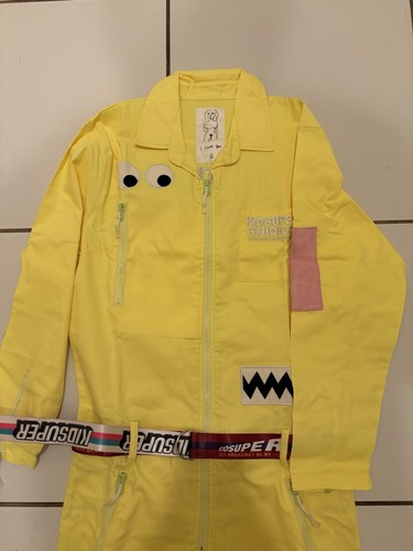Pre-owned Rare Kidsuper Studio J Balvin Jumpsuit W Belt  Brand Yellow Size S