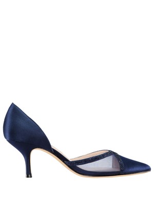 

NINA Женские темно-синие туфли-лодочки без шнуровки Blythe со стразами на шпильке, 6,5 м, Navy, BLYTHE-YM