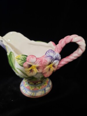 FITZ AND FLOYD SPRING/EASTER HALCYON CREAMER, EXCELLENT