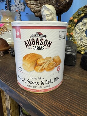 Augason Farms Honey White Bread Scone & Roll Mix 3 Lbs 10oz Can