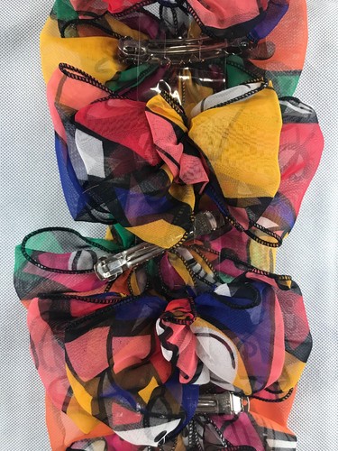 Vintage hair bows lot of 11 clip hair bows New Old Stock Black White Gold