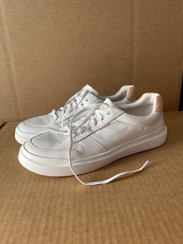 Cole Haan Women&rsquo;s Grand Series Jensen White Phi Leather Sneakers Sz 10B # 2A
