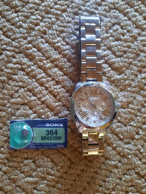 Fossil Cecile Multi-Function Silver Dial Stainless Steel Bling Model AM4601