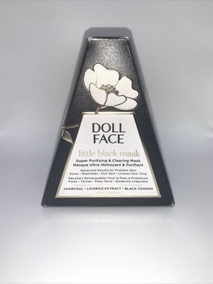 Doll Face Little Black Mask Charcoal Licorice Extract Black Cohosh 2 oz 