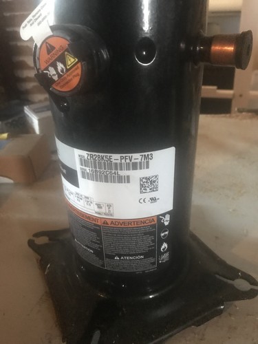 HVAC Copeland Scroll Compressor ZR28K5E-PFV-7M3 28000 BTUs 2.5 Ton Unit