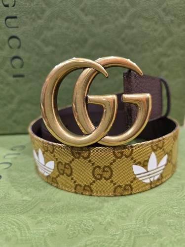 Gucci x Adidas Belt 85 34 GG Marmont Buckle Brown Leather Gucci x Adidas Belt 85 34 GG Marmont Buckle Brown Leather