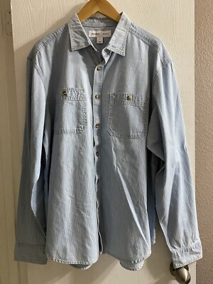 OLD NAVY Blue Striped Everday Button Down Long Sleeve Shirt Women Size XL NWT