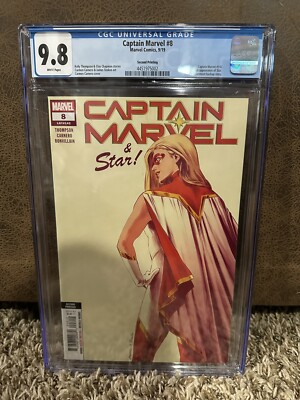 CAPTAIN MARVEL 8 2019 FIRST STAR APPEARANCE CGC 9.8 2nd PRINT STAR COVER