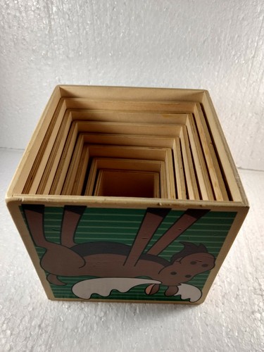 wooden animal nesting blocks