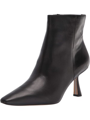 

SAM EDELMAN Женские черные удобные кожаные ботинки Samantha с квадратным носком и застежкой-молнией, размер 8 м, Черный, H2858L4002