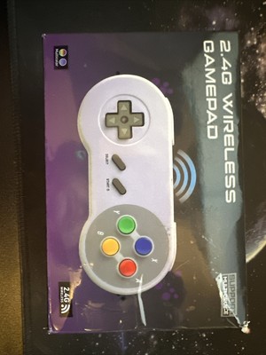 SNES 2.4g Wireless Gamepad Controllers Kiwitata 2 Pack