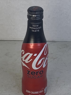 Coca Cola Zero Sugar Aluminum Bottle 2017 Sealed Cap - Full