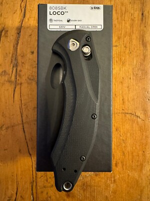 Benchmade 808SBK Loco G10 Axis Lock S30V Folding Pocket Knife Serrated Black