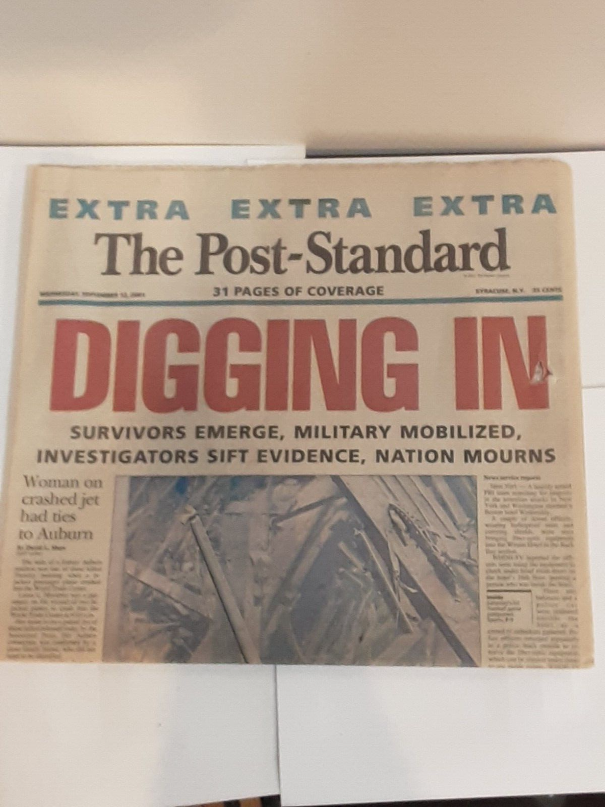 SEPTEMBER 12 2001 THE POST-STANDARD SYACUSE NEW YORK 911 FULL