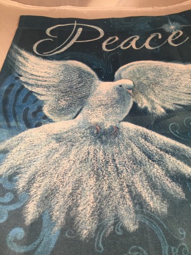 Peace Dove Christmas Garden Flag Double Sided Religious Holiday 13