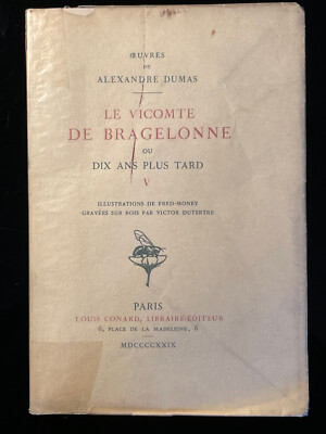 Alexandre DUMAS - Le vicomte de Bragelonne - 1929 - Illustr. Conard T5