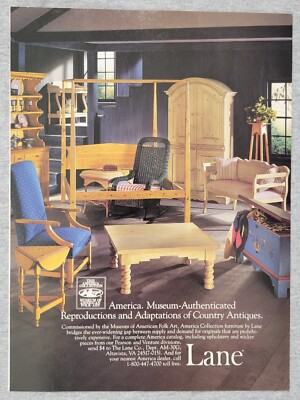 1990 Magazine Advertisement Page Lane America Collection Furniture Print Ad