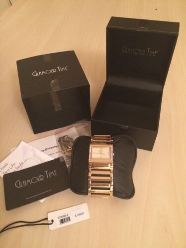 Damen Glamour Time GT310G32 Armbanduhr Gold mit Multicolorziffernblatt