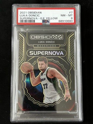 LUKA DONCIC 2021-22 OBSIDIAN SUPERNOVA GOLD /10 PSA 8 POP 1
