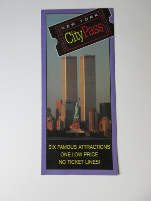 NEW YORK PASS CITY PASS brochure WORLD TRADE CENTER on cover