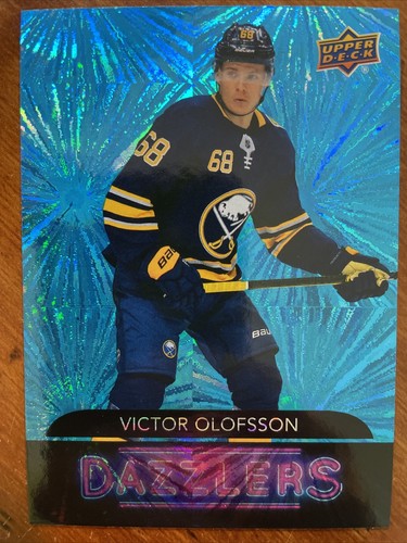 20-21 UD Series 2 Hockey Blue Dazzlers DZ-56 Victor Olofsson 20-21 UD Series 2 Hockey Blue Dazzlers DZ-56 Victor Olofsson