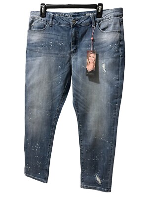 QVC Laurie Felt Classic Boyfriend Crop Jeans With Vital Stretch Technology NWT