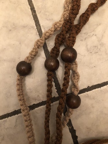 Vintage Macrame Plant Hanger 80” Long