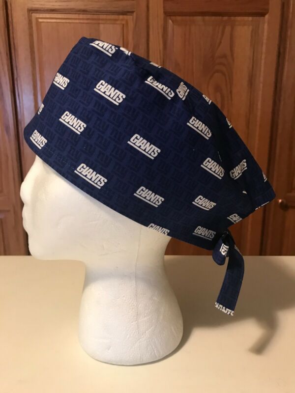Scrub Or Chef Hat Medical Nursing Chemo Skull Cap New York Giants Cotton Fabric
