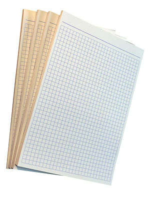 10x Notizblock kariert -karierte Blocks DIN A6-80g/m² Offset in Blau (22300)