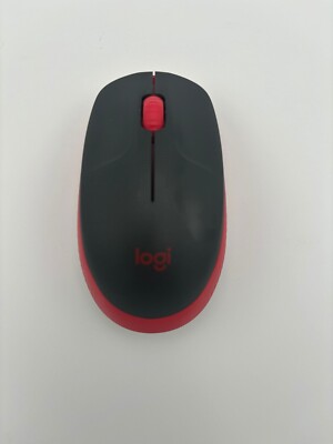 Logitech Wireless Mouse M190 - Full Size Ambidextrous Curve Designs - Red