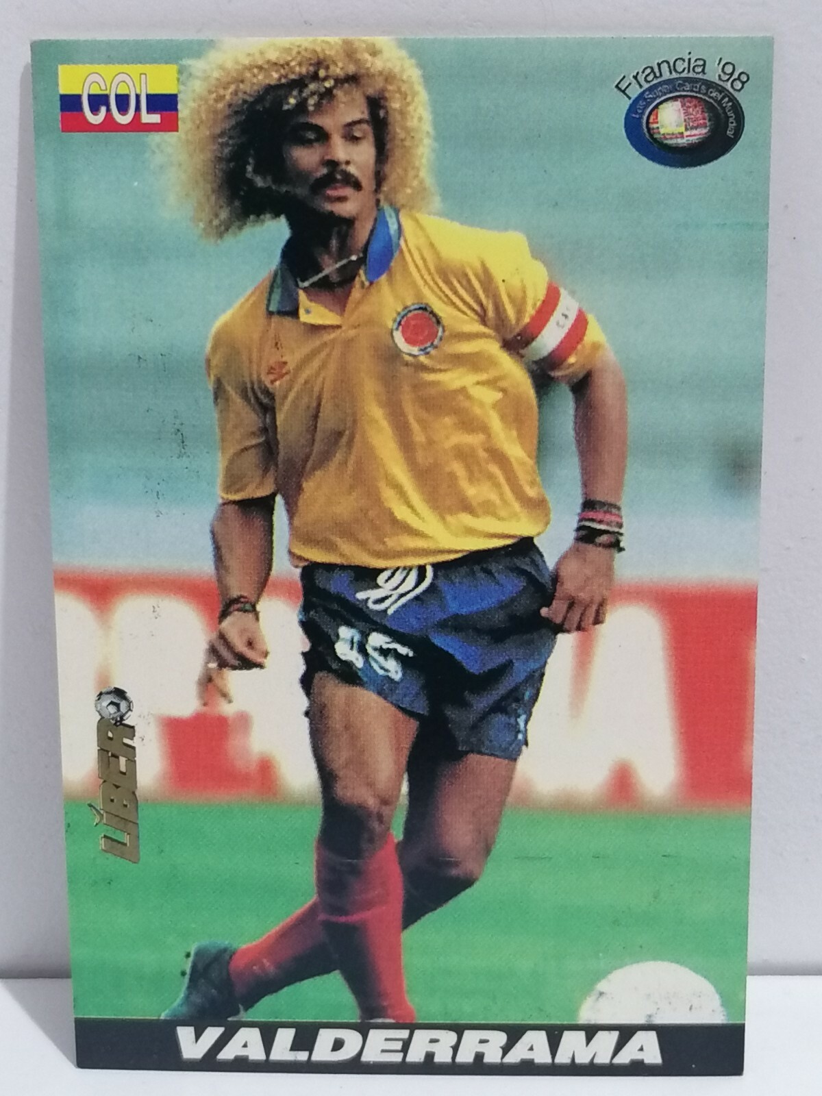 FRANCE 98 Card #05 CARLOS VALDERRAMA 
