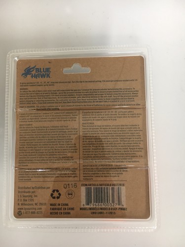 Blue Hawk 6-In-1 Change-Over Nozzle Pressure Washer Spray Universal 0372910