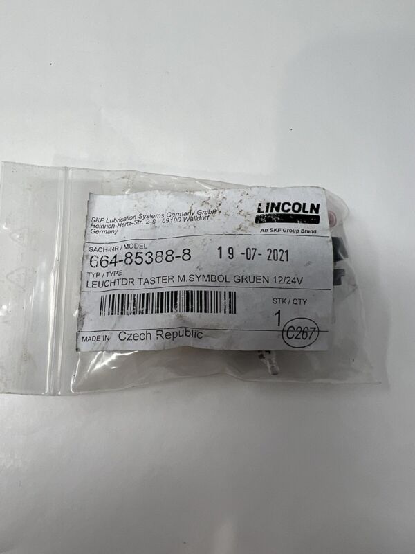 Lincoln 664-85388-8 Illuminated manual switch for 203 hammer pumps