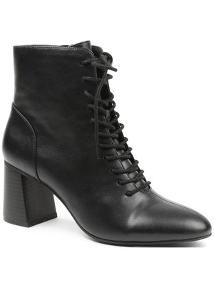 

Женские черные ботильоны XOXO на шнуровке с миндалевидным носком и боковой молнией,  м, Черный, XO203240