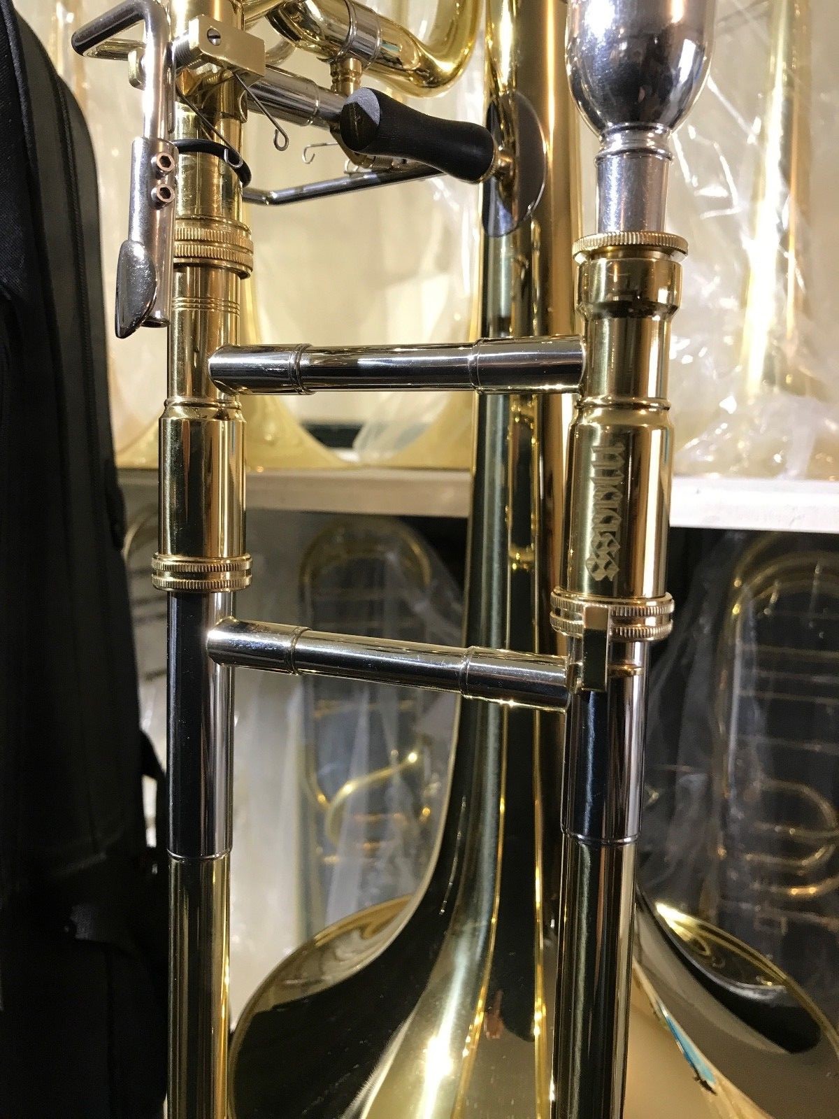 New Maass Bass Trombone Bb/F/Gb/D Independent Rotors in new Pro Tec MX309CT Case