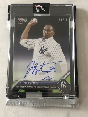 STEPHEN A SMITH SIGNED 2023 TOPPS NOW NY YANKEES BASEBALL CARD 85/99 1stPitch
