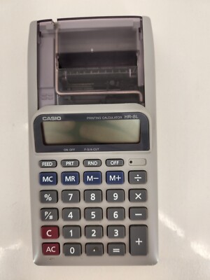 Casio HR-8L Printing Calculator Screen + Print Head Work. No Paper/ink
