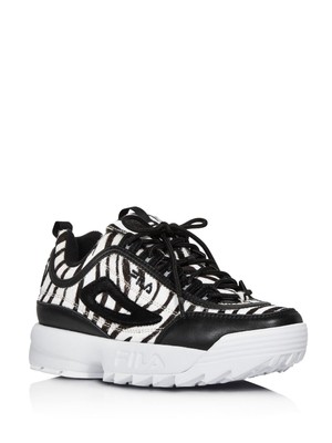

Женские черные/черные/белые кроссовки Zebra Pony Disruptor 2 FILA, Черный, 5FM00793