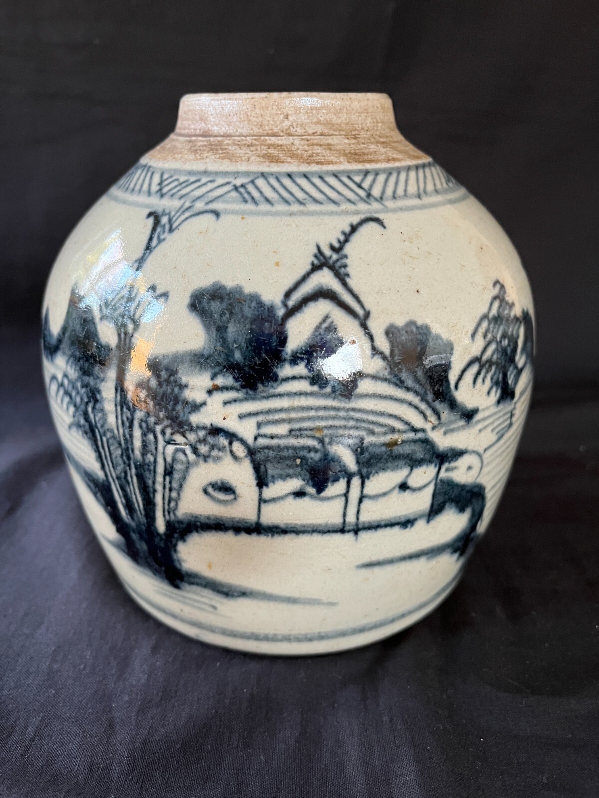 中国漢時代骨董、アンティーク Antique Late 19th C. Qing Dynasty Chinese Blue and White