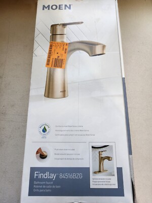 Findlay Single-Handle Single-Hole Bathroom Faucet in Bronzed Gold 84516BZG