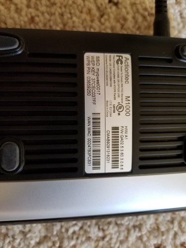 Qwest Actiontec M1000 DSL Internet Modem Router w/ Cord