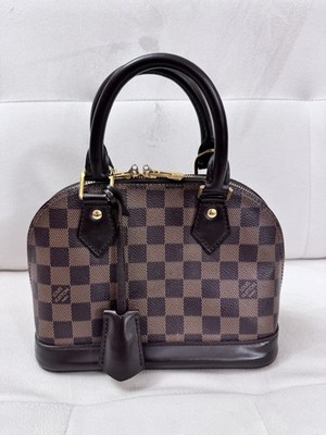 Louis Vuitton Alma BB in tela Damier Ébène. Autentica