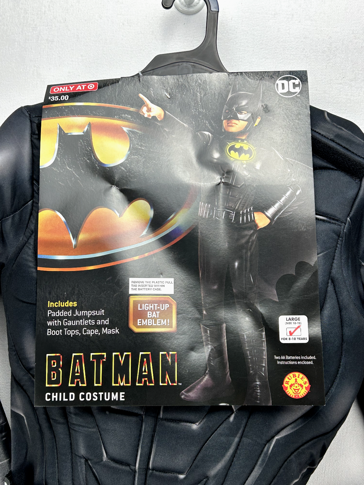Rubie's Batman Deluxe Light-Up Muscle Chest Costume Size L (8-10