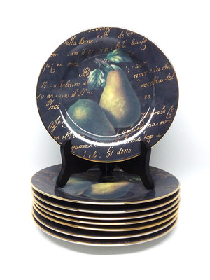Royal Gallery Gold Buffet Dessert Plates set of 8 New with Tags