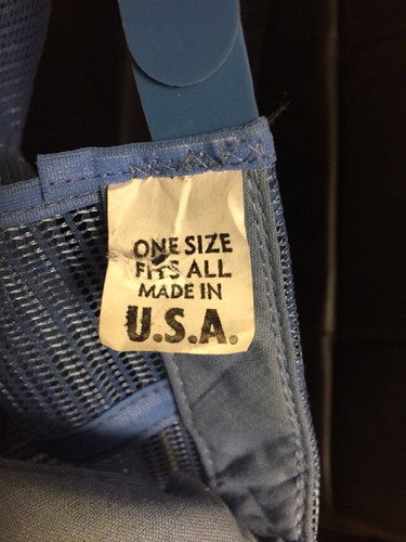 Vtg Pennsylvania PA Coal Baby Blue Snapback Trucker Hat Cap SnapBack Made in USA