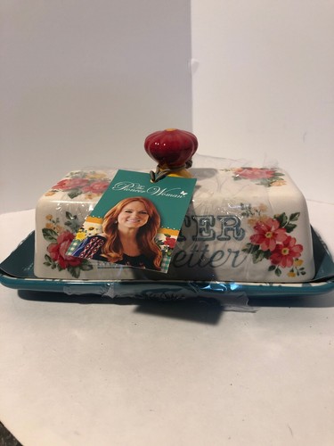The Pioneer Woman Vintage Floral Butter Dish 