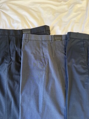 3 Pairs BONOBOS Weekday Warrior Pants,35x32 Slim Blue, Light Gray, Dark Gray