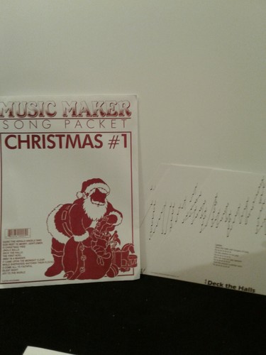 Music Maker Lap Harp Song Packet CHRISTMAS #1 12 songs